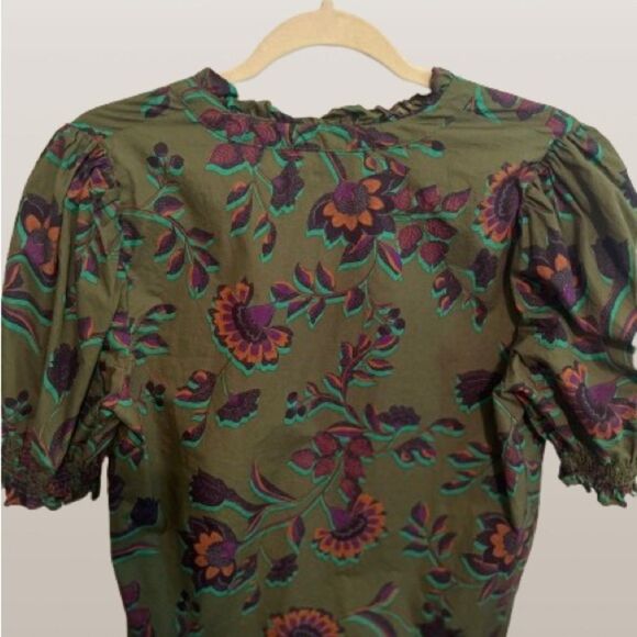 Sugarlips Green and Purple Blouse Bohemian Style - Picture 9 of 11